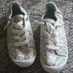 BOBS from Skechers White Floral Sneakers